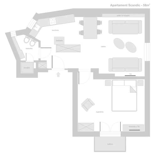 1 Bedroom Apartment with balcony