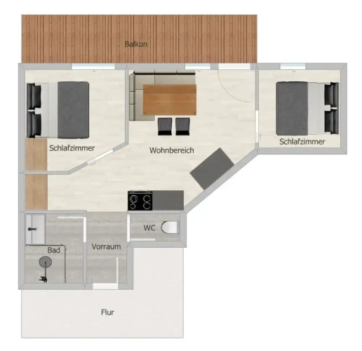 Apartment with balcony