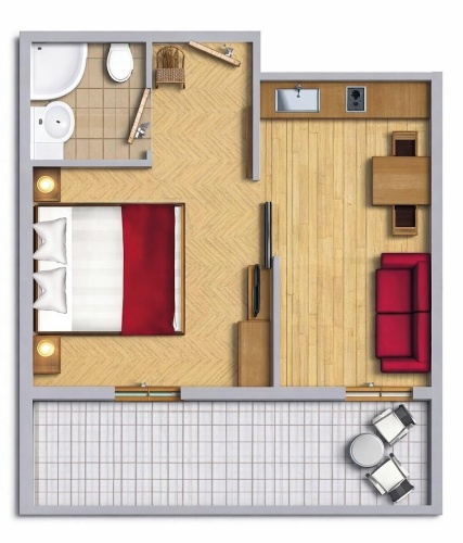 Double Apartment with balcony
