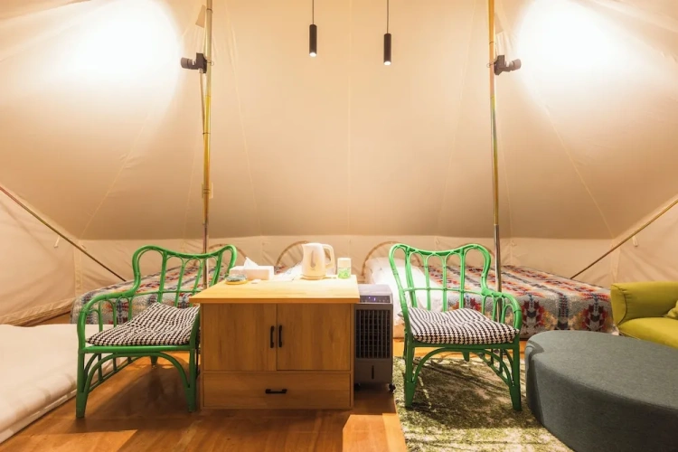 Tent with river view
