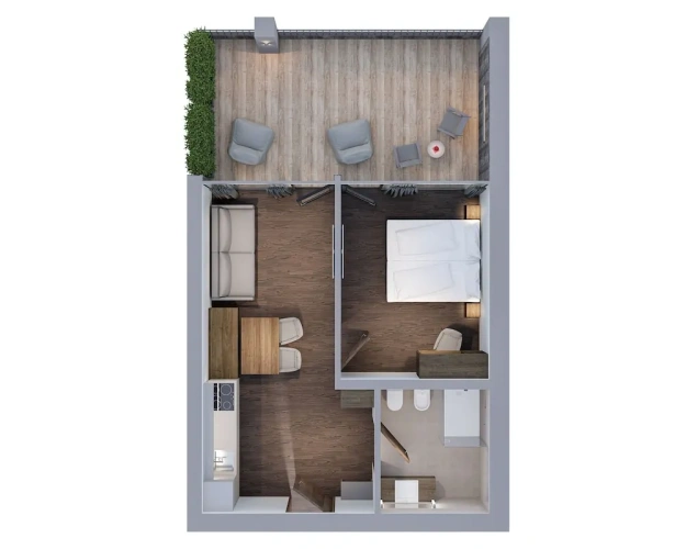 1 Bedroom Standard Penthouse room with mountain view