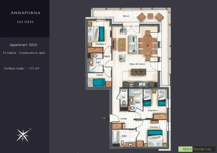 Apartment with balcony