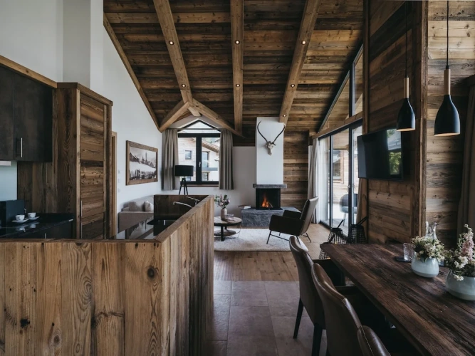 Chalet with balcony