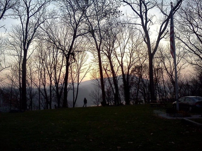 Outside