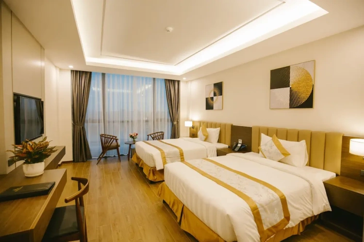 Deluxe Quadruple room with garden view