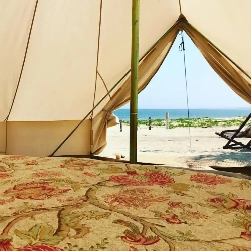 Tent with ocean view