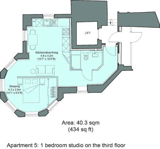 1 Bedroom Superior Apartment with river view