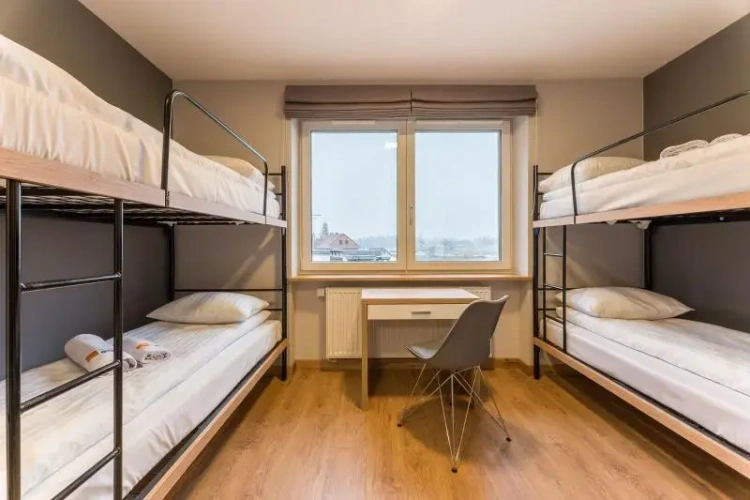 Bed in Dorm with balcony