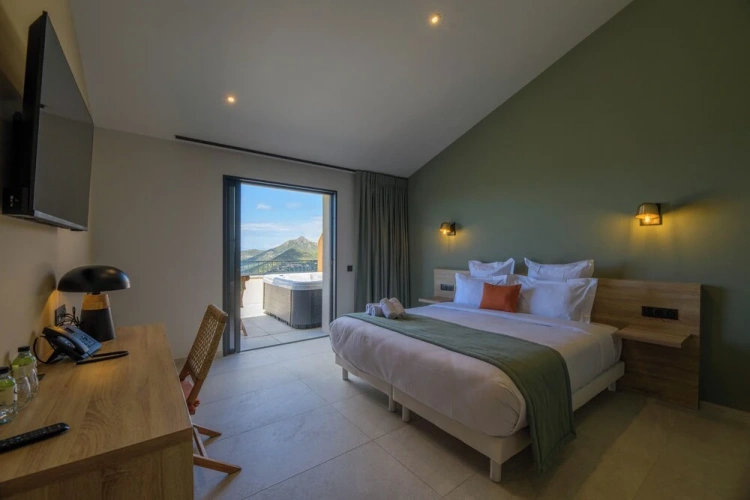 Deluxe Double room with balcony and with sea view