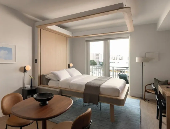 Studio with balcony