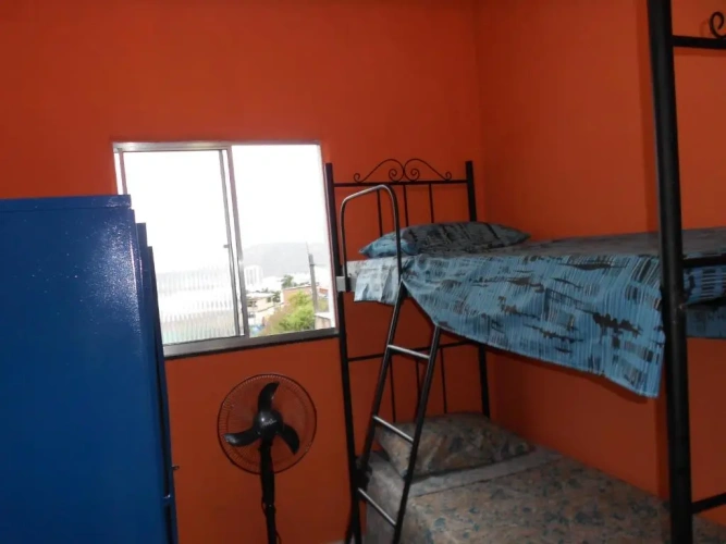 Bed in Dorm with mountain view