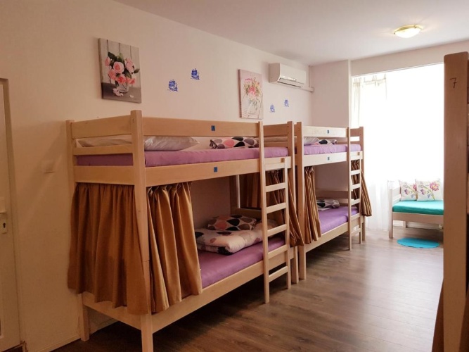 Bed in Dorm (female dorm) with view