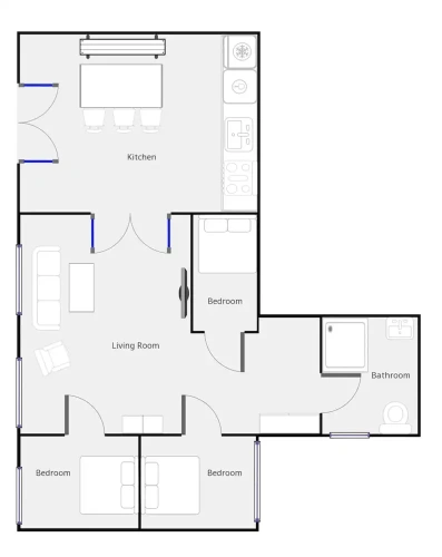 3 Bedrooms Apartment