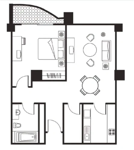 1 Bedroom Deluxe room with balcony