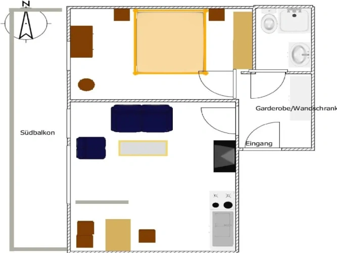 1 Bedroom Apartment with balcony