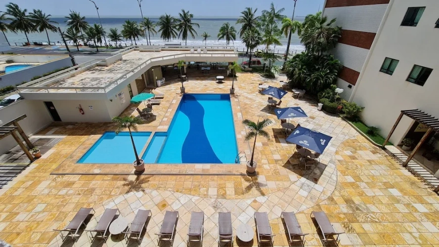 Standard Twin room with balcony and with pool view