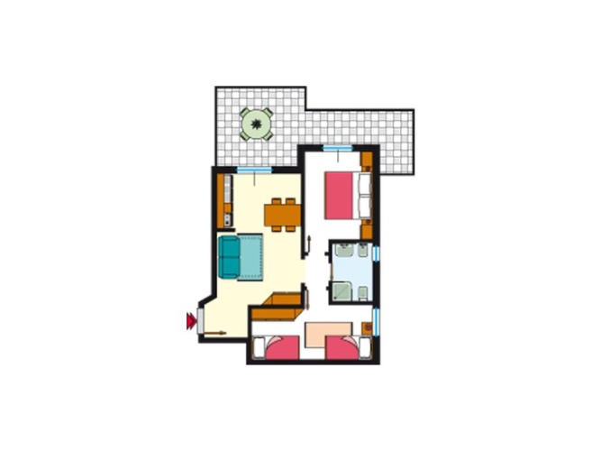 2 Bedrooms Apartment with sea view