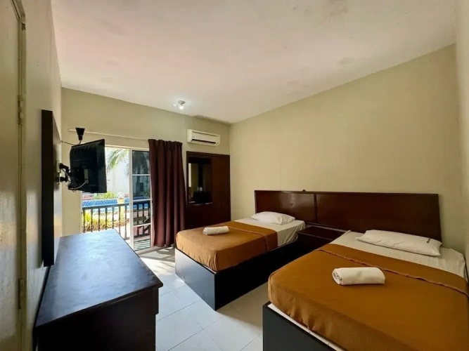 Standard Double room with balcony and with pool view