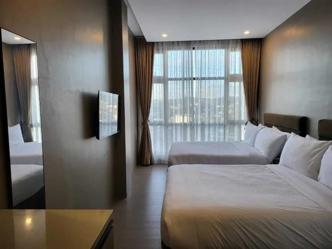 Economy Twin room with balcony and with city view