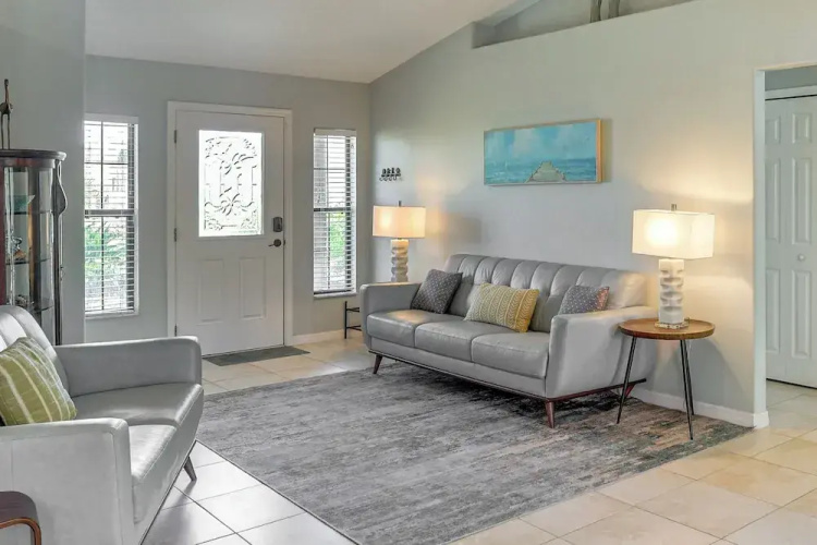 Walk to Beach! Palm Coast Oasis w/ Pool