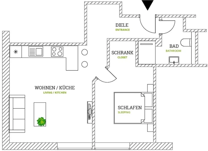 1 Bedroom Classic Twin Apartment