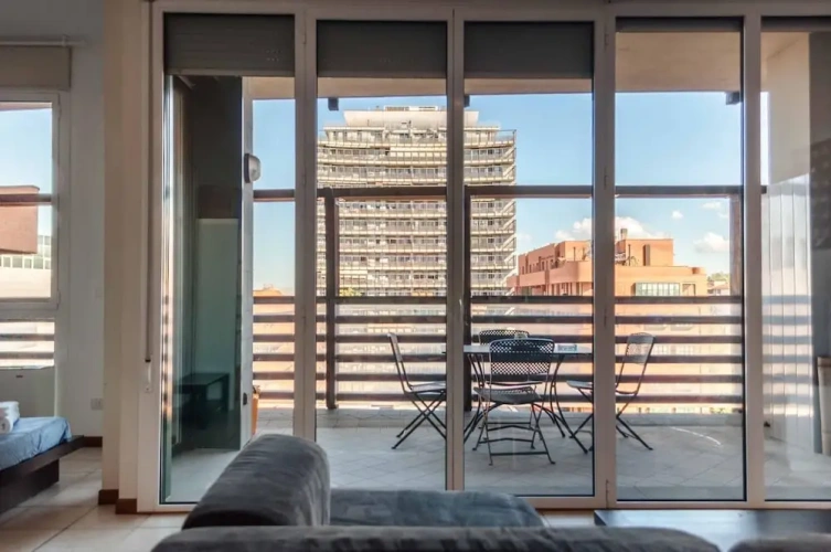 Studio with balcony