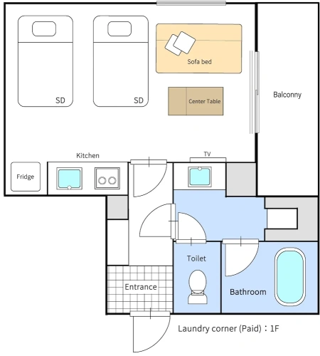 Standard Single room with balcony