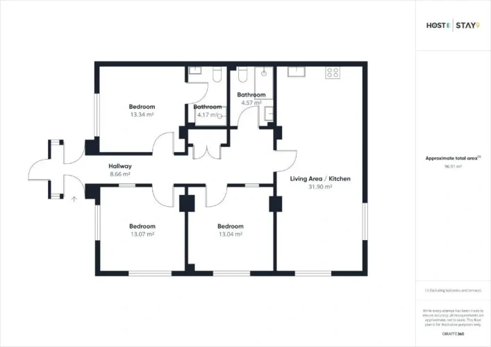 3 Bedrooms Apartment