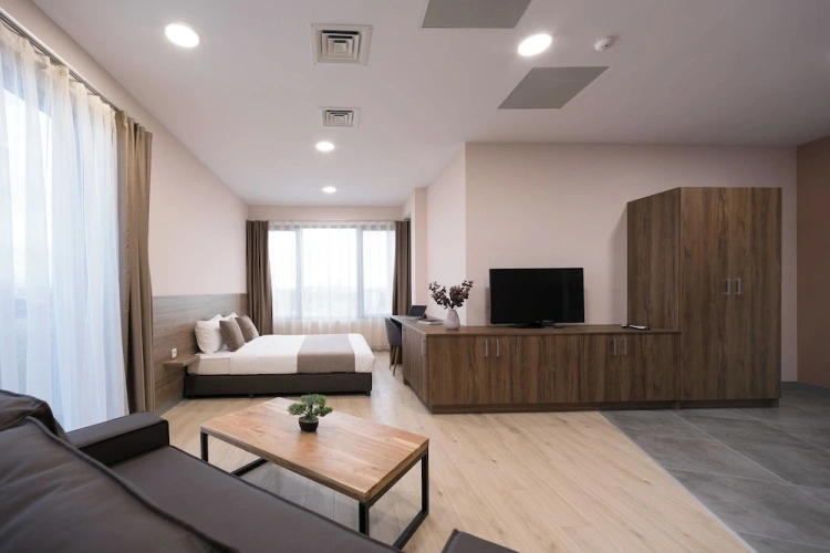 Family Studio with balcony and with city view
