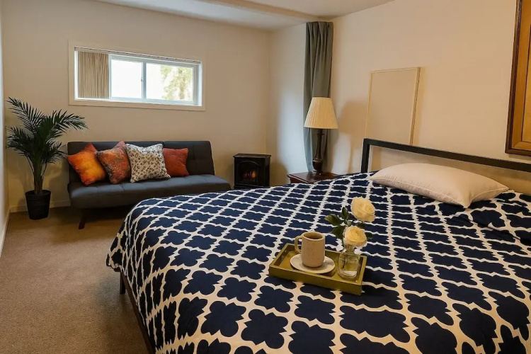 Master Suite with Fruitful Tree backyard