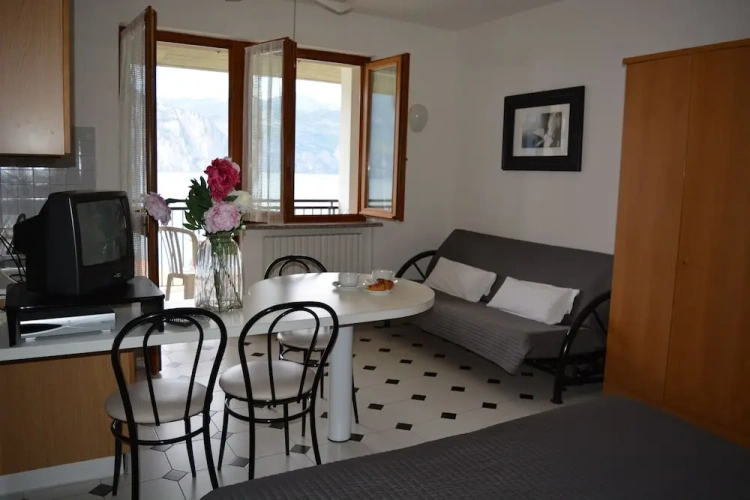Studio with balcony and with lake view