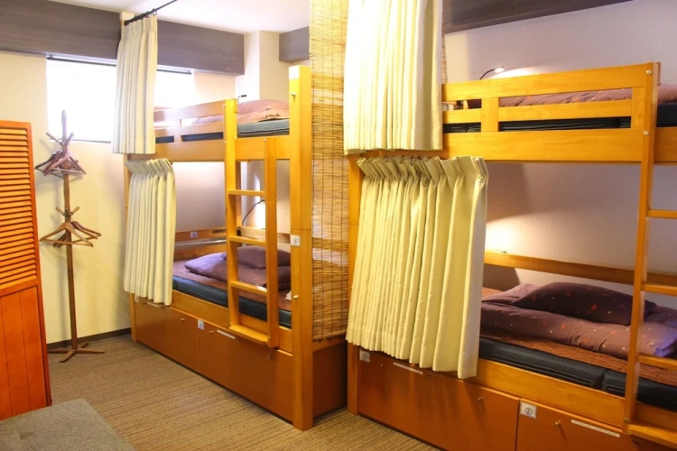 Bed in Dorm with balcony
