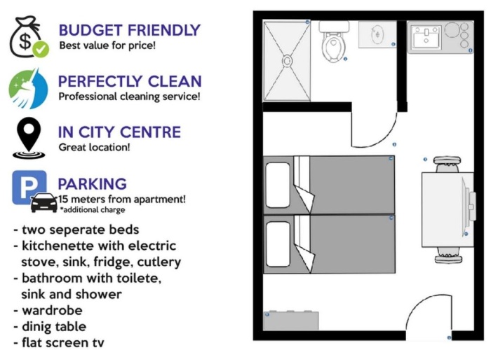 1 Bedroom Double Apartment
