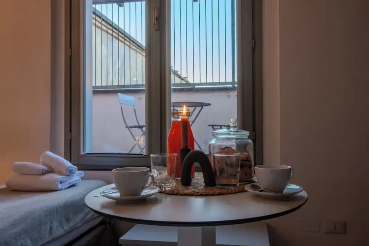 Studio with balcony