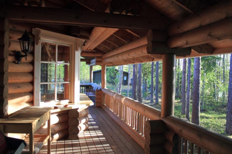 Chalet with balcony