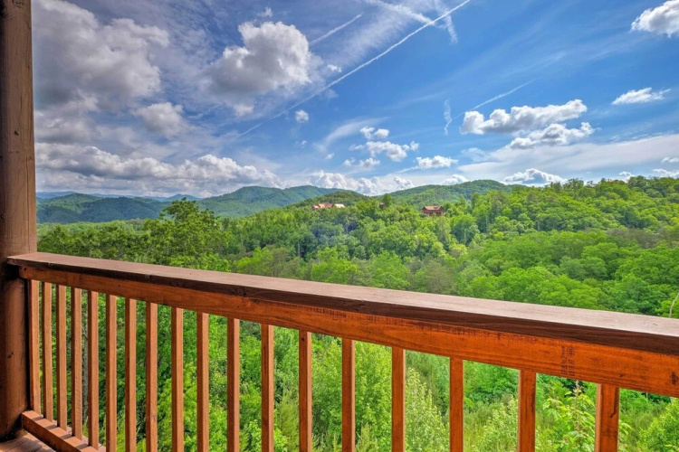 Private Cabin w/ Tree Top Mtn Views: Pets Welcome