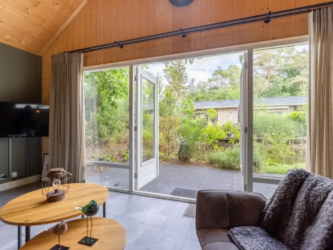 Forest Lodge in Nature With Pond Views