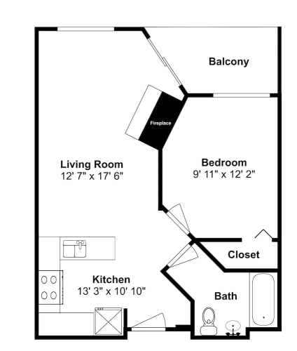 1 Bedroom Standard room with balcony and with view