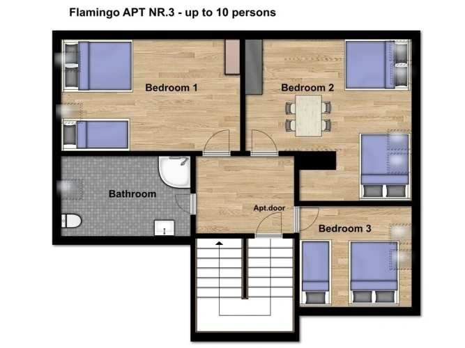3 Bedrooms Comfort Suite with balcony and with city view
