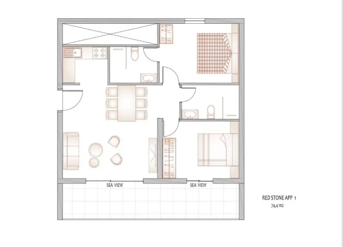 2 Bedrooms Standard Apartment