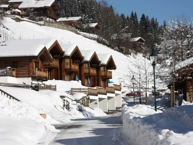 Chalet with balcony