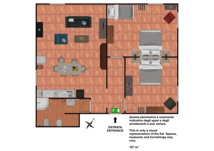 Apartment with garden view