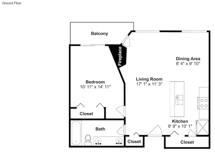 1 Bedroom Standard room with balcony and with mountain view