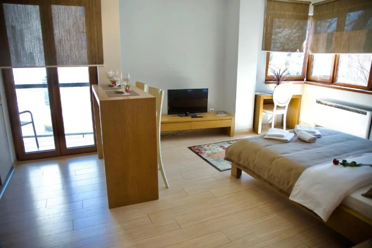 Studio with balcony