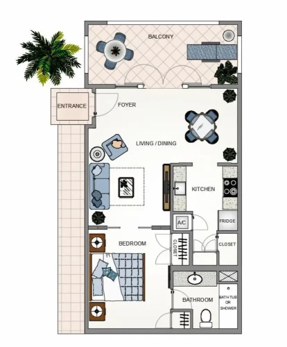 1 Bedroom Luxury Villa with balcony and with ocean view