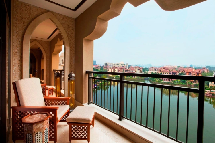 Deluxe Quadruple room with balcony and with garden view