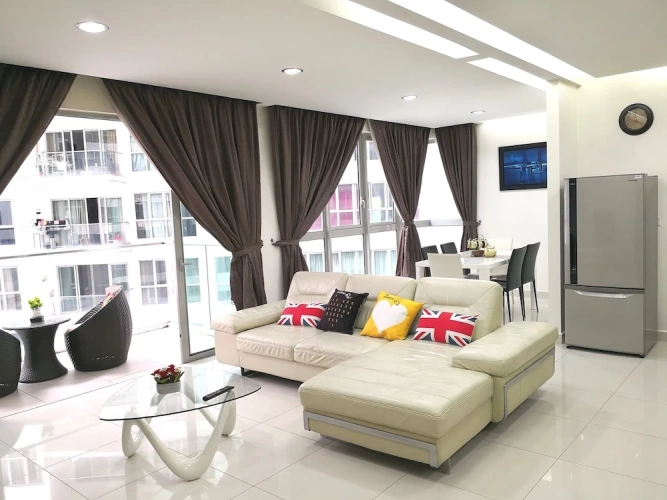 2 Bedrooms Family Apartment with balcony and with garden view