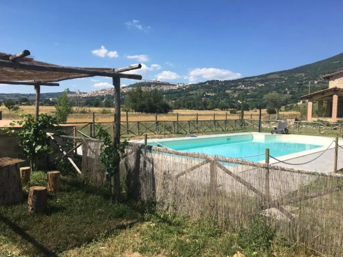 Apartment with pool view