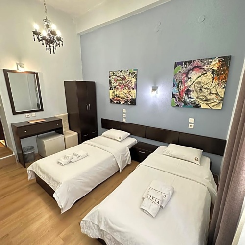 Standard Twin room with balcony and with view