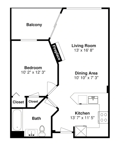 1 Bedroom Standard room with balcony and with mountain view